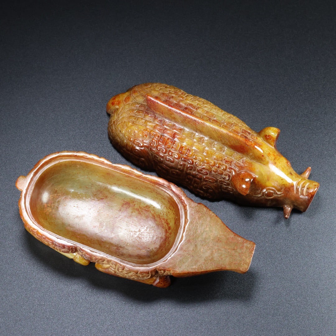A Exquisite Hotan Jade Pig Box - 6