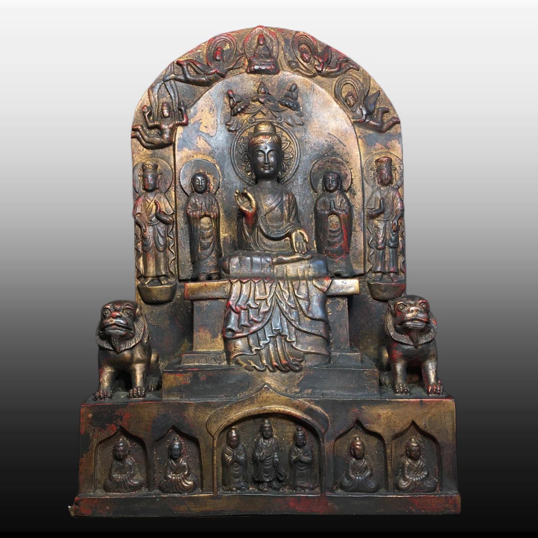 A Exquisite Copper Buddha Statue Ornament: A Exquisite Copper Buddha Statue Ornament,Northern Wei Dynasty,Size:9.8inx3.1in,Weight:4040g 铜佛像摆件,北魏