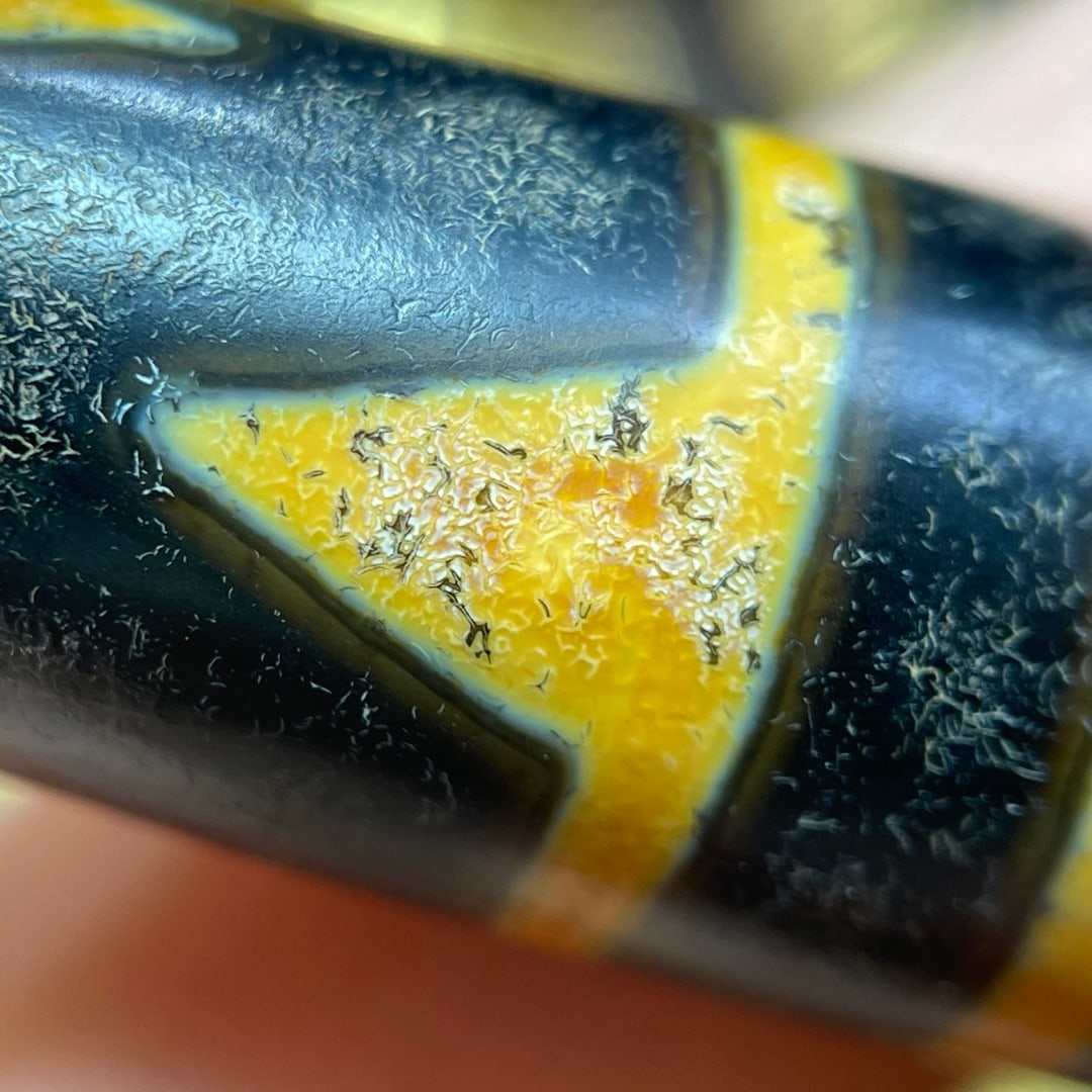 A Exquisite Tiger Tooth Dzi bead - 6