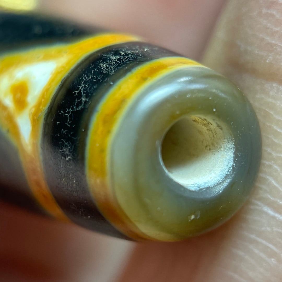 A Exquisite Tiger Tooth Dzi bead - 9