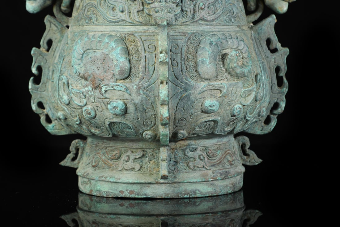 A Exquisite Bronze Beast-Face Pattern Censer - 2