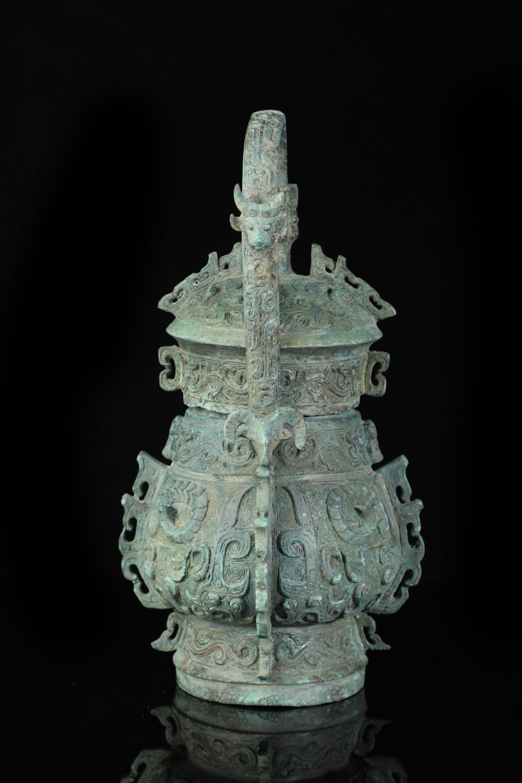 A Exquisite Bronze Beast-Face Pattern Censer - 3