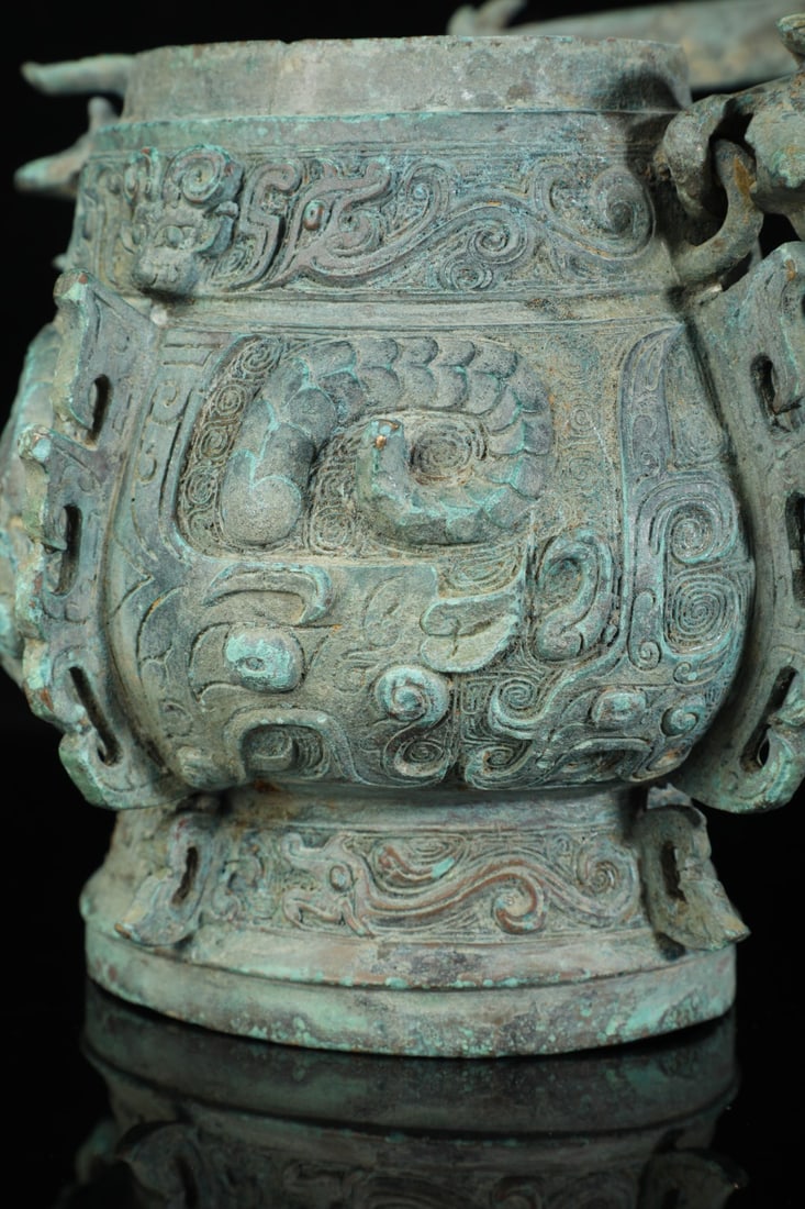A Exquisite Bronze Beast-Face Pattern Censer - 4