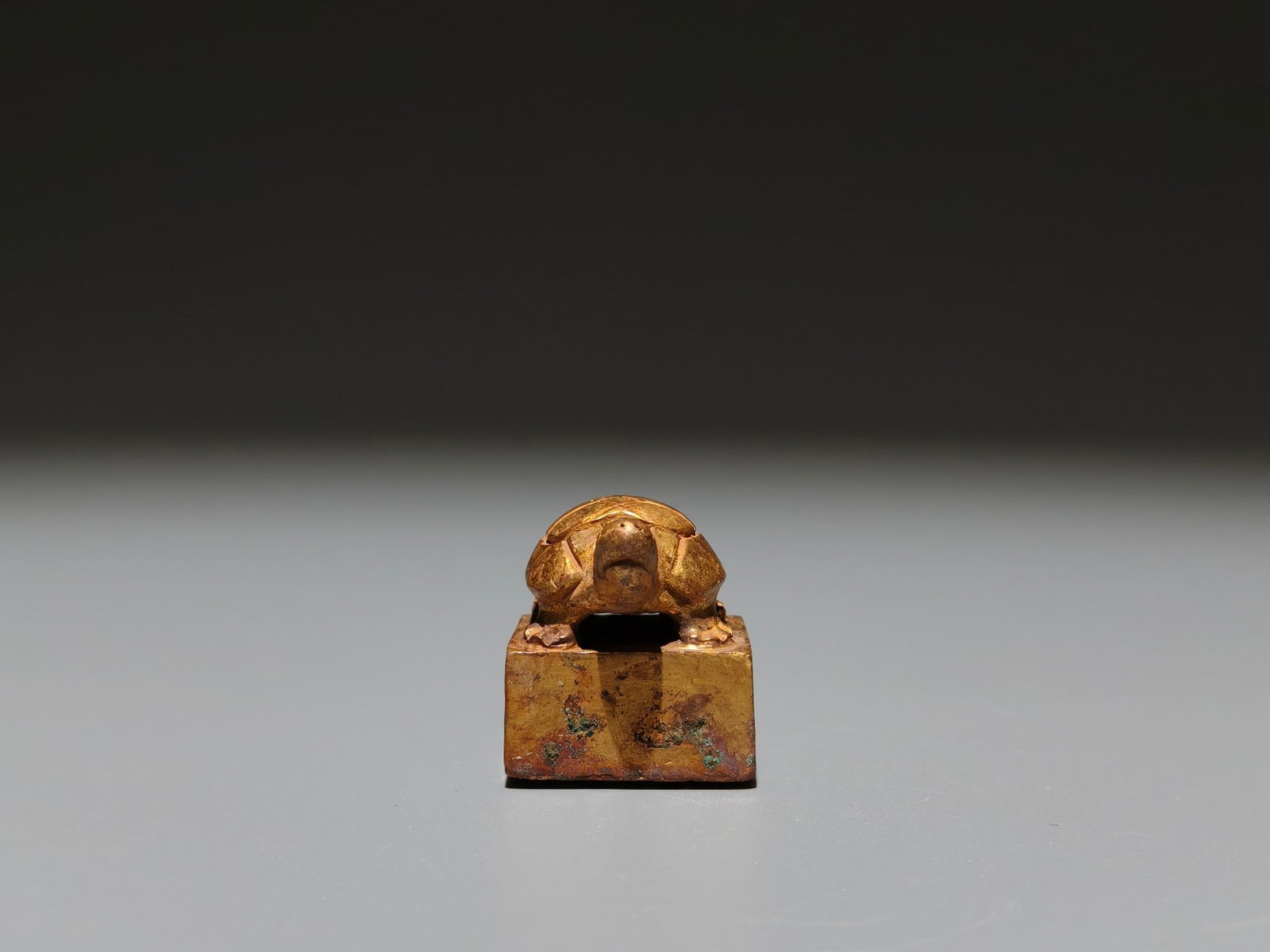 A Exquisite Gilt Bronze Turtle Seal - 8