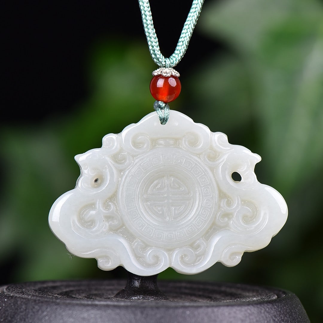 A Exquisite Hotan Jade Phoenix Pattern Pendant - 3