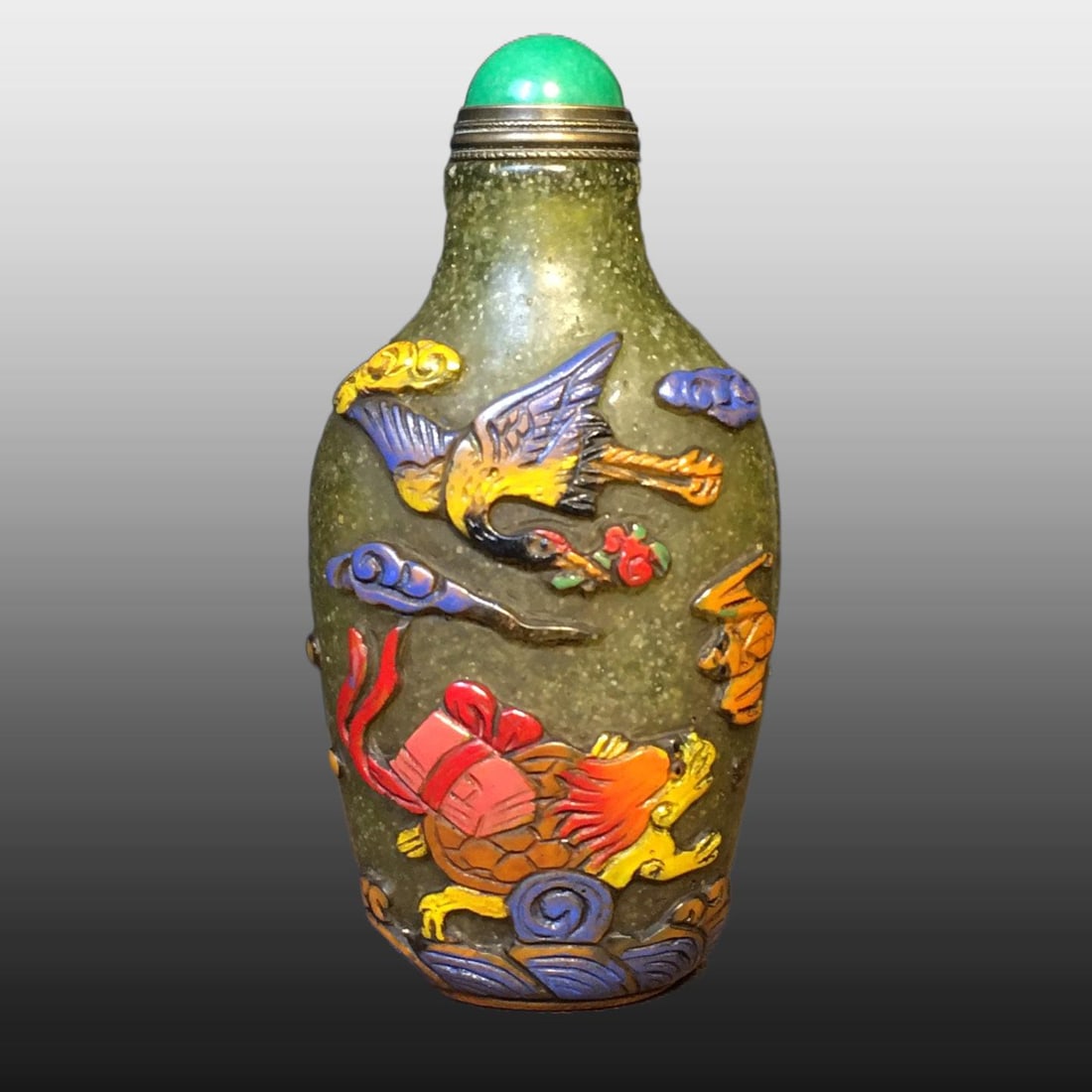 A Exquisite Colored glaze Fish Pattern Snuff Bottle - 2
