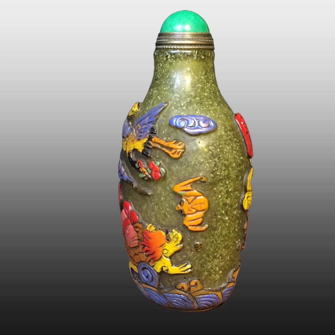 A Exquisite Colored glaze Fish Pattern Snuff Bottle - 3