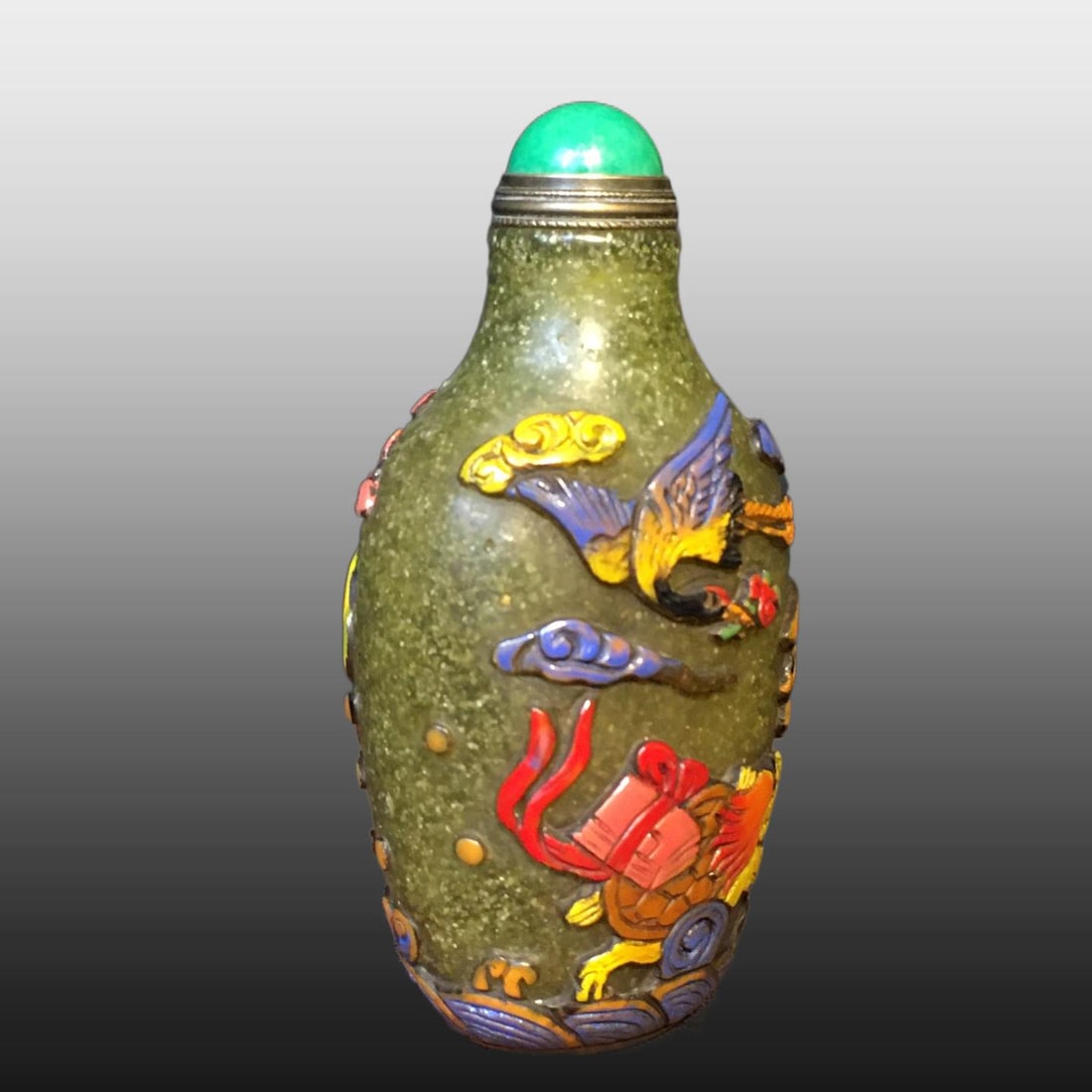 A Exquisite Colored glaze Fish Pattern Snuff Bottle - 6