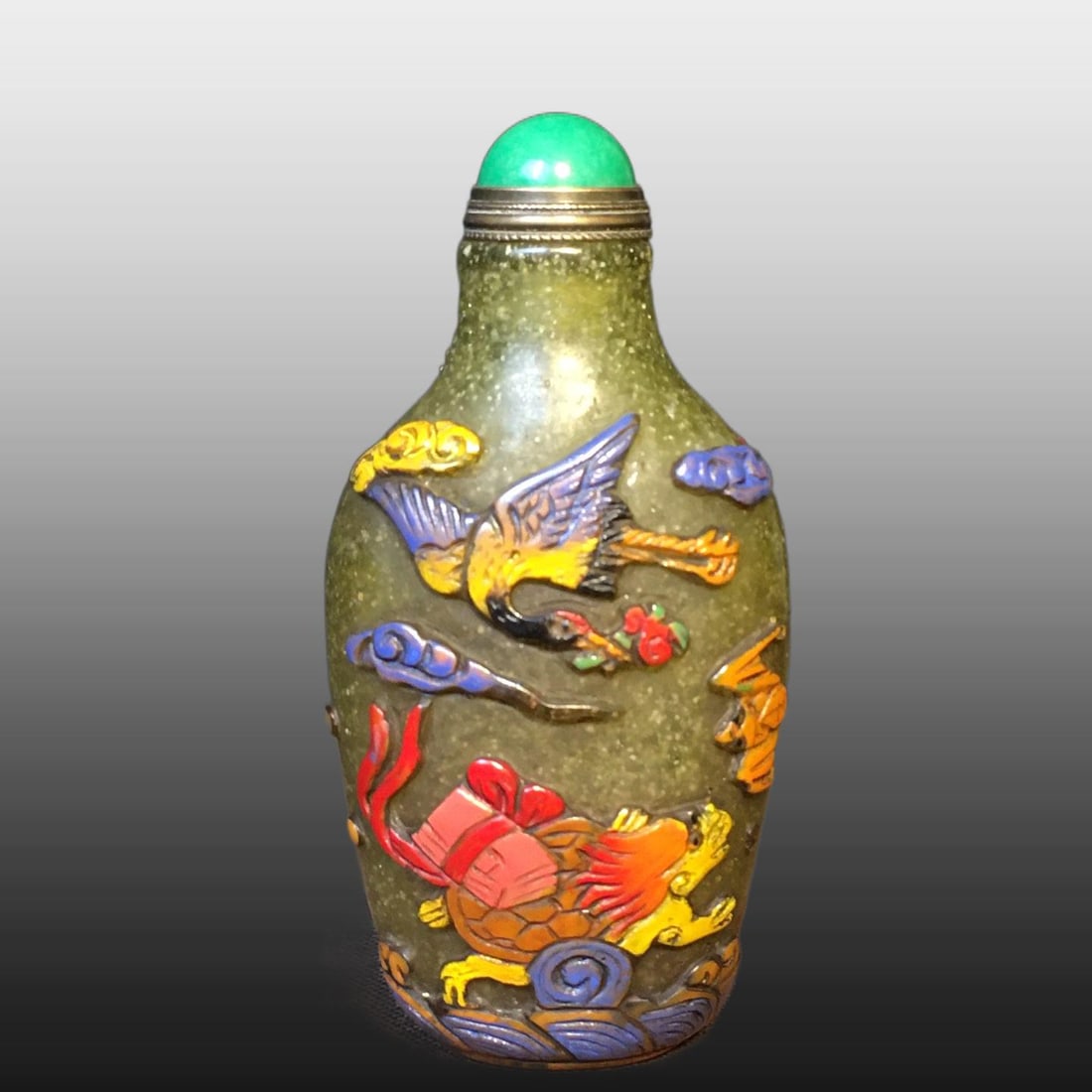 A Exquisite Colored glaze Fish Pattern Snuff Bottle - 7