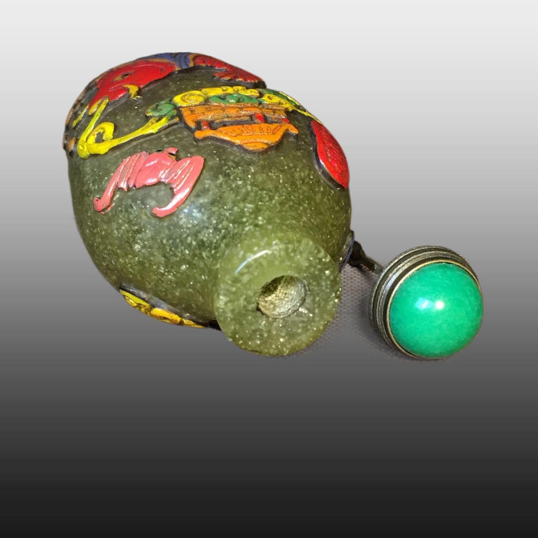 A Exquisite Colored glaze Fish Pattern Snuff Bottle - 8