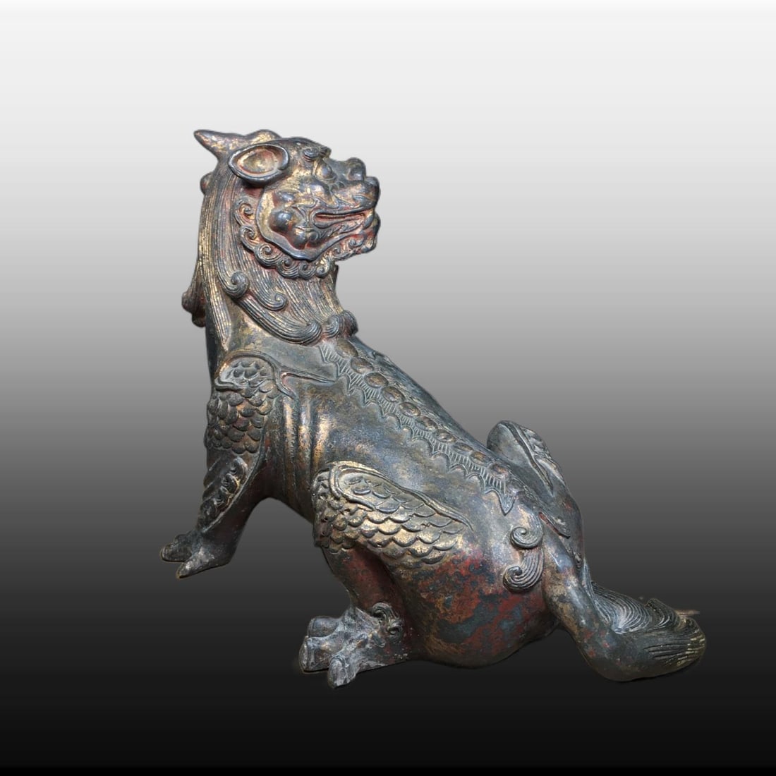 A Exquisite Copper Auspicious Beast Ornament - 5