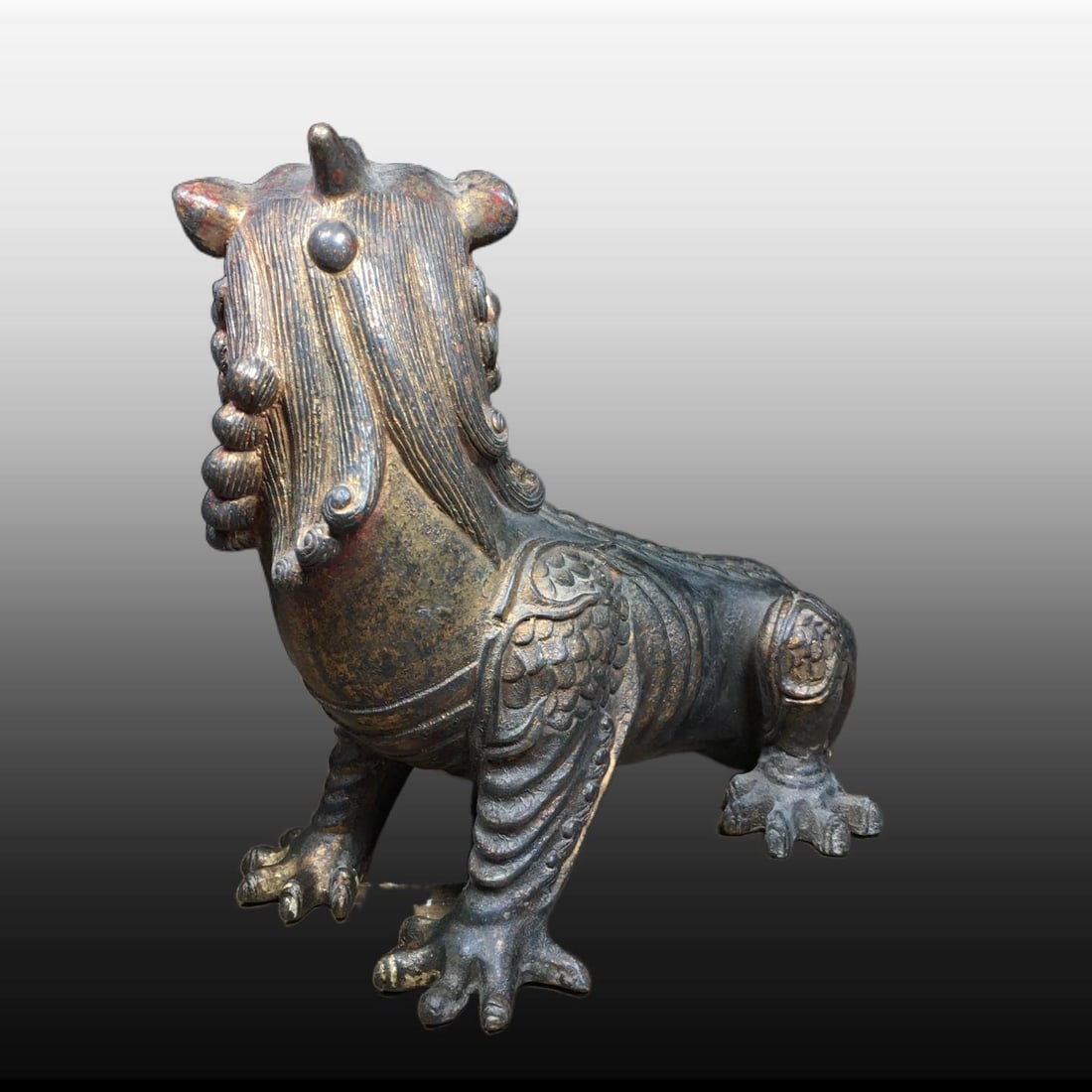 A Exquisite Copper Auspicious Beast Ornament - 7