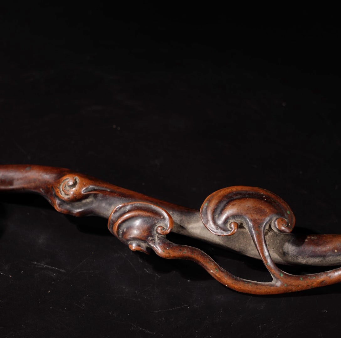 A Exquisite Red Copper Ruyi Ornament - 4