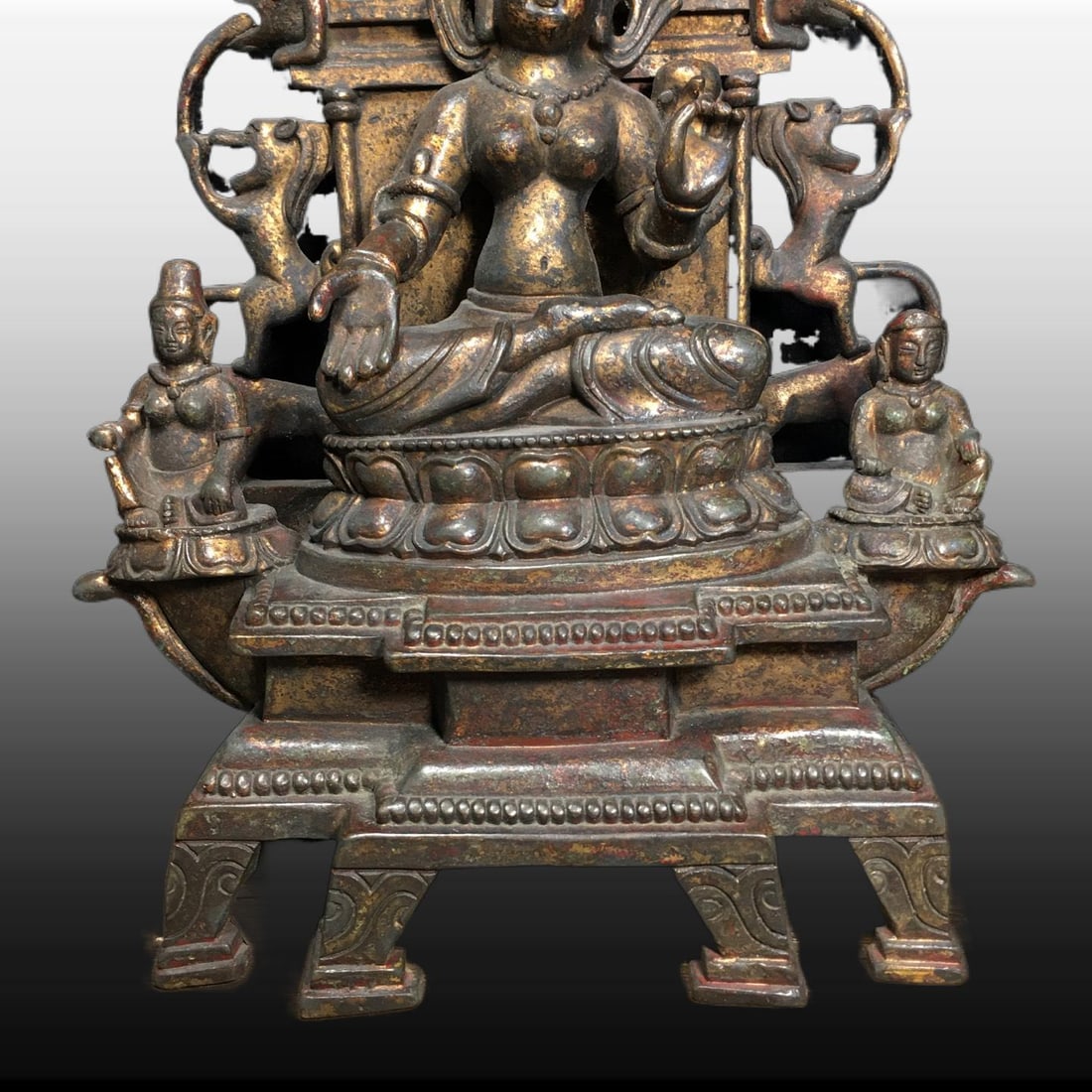 A Exquisite Copper Buddha Statue Ornament - 3