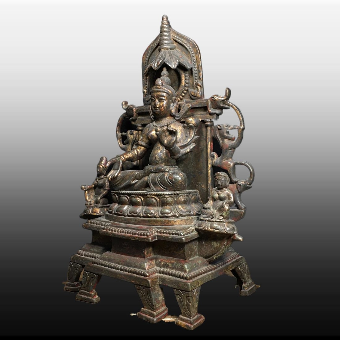 A Exquisite Copper Buddha Statue Ornament - 4