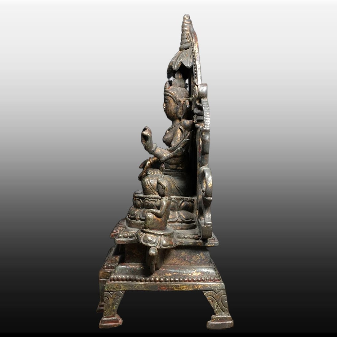 A Exquisite Copper Buddha Statue Ornament - 5