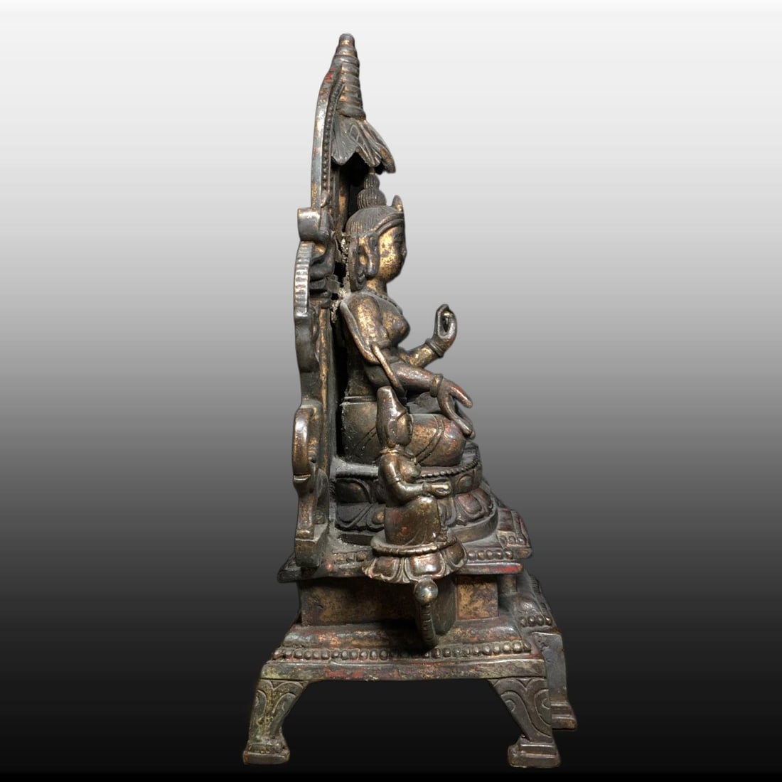 A Exquisite Copper Buddha Statue Ornament - 7