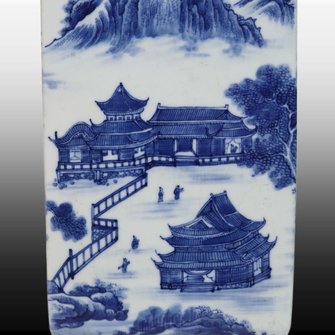 A Exquisite Blue and White Landscape Pattern Vase - 6