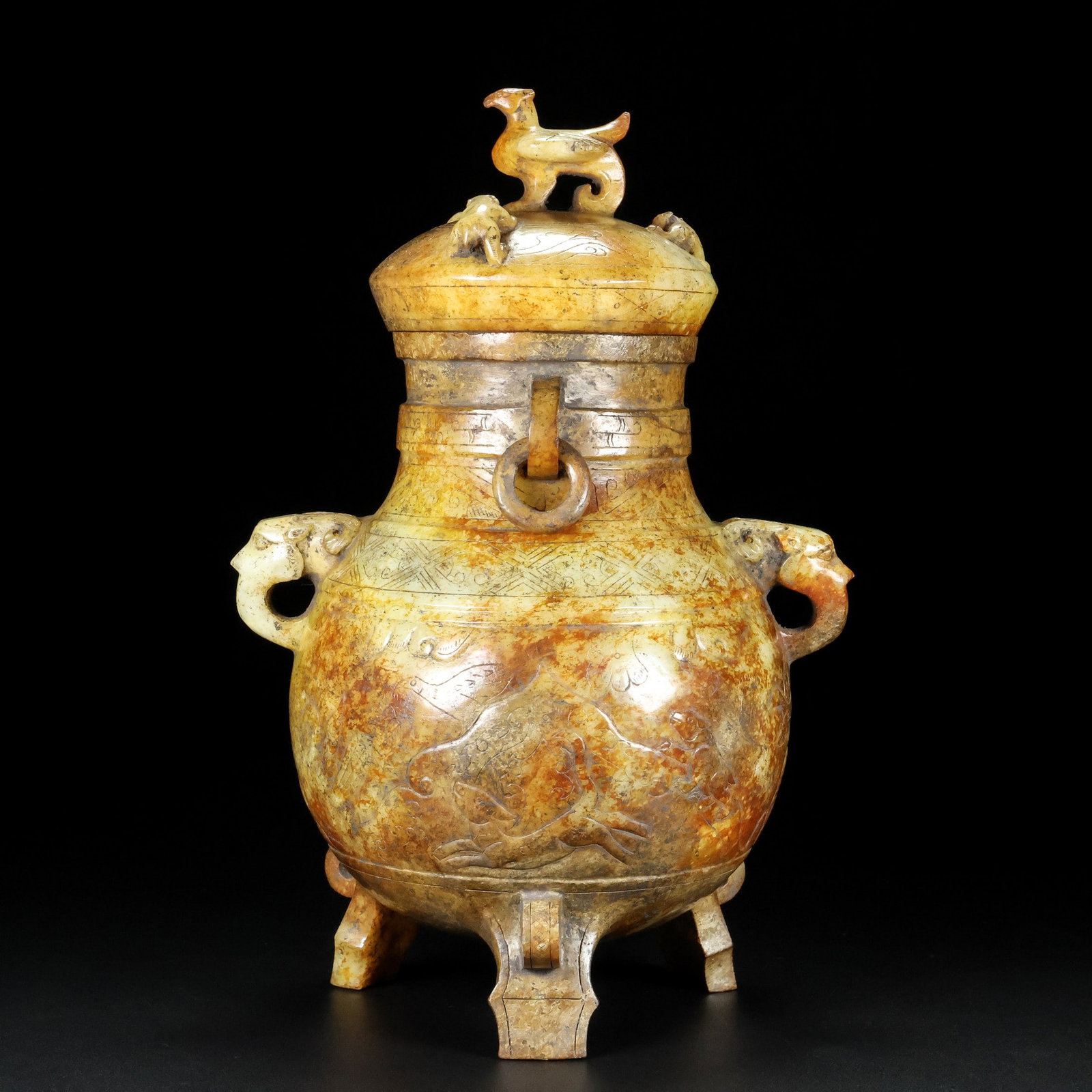 A Exquisite Hotan Jade Phoenix Ewer (1 of 8)