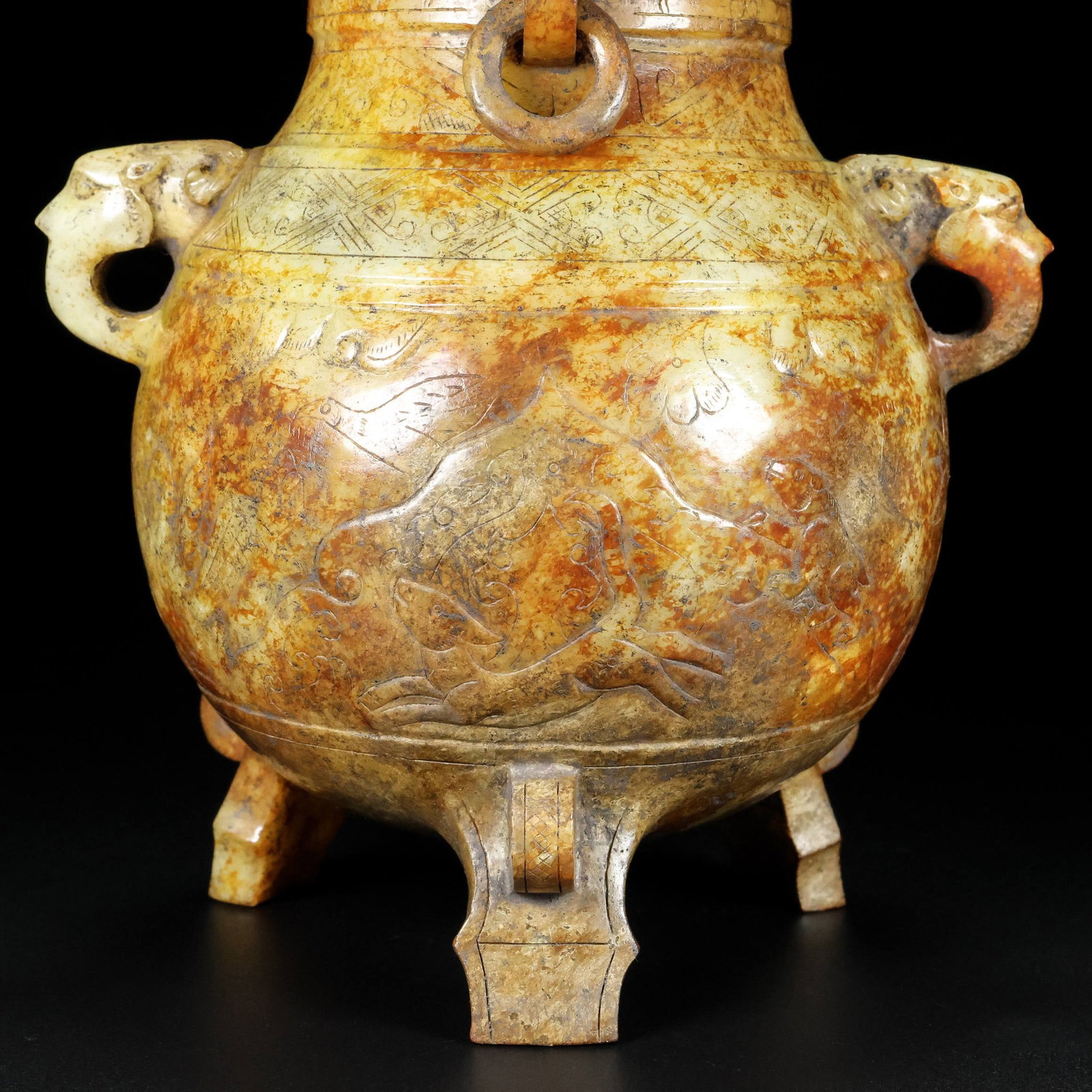 A Exquisite Hotan Jade Phoenix Ewer - 2
