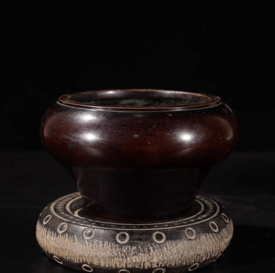 A Exquisite Red Copper Incense Burner - 4
