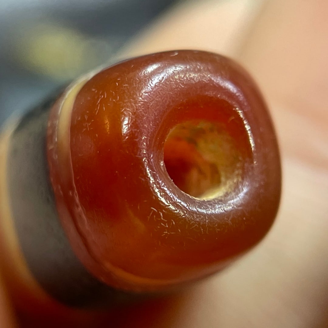 A Exquisite Three Color Dzi bead - 5