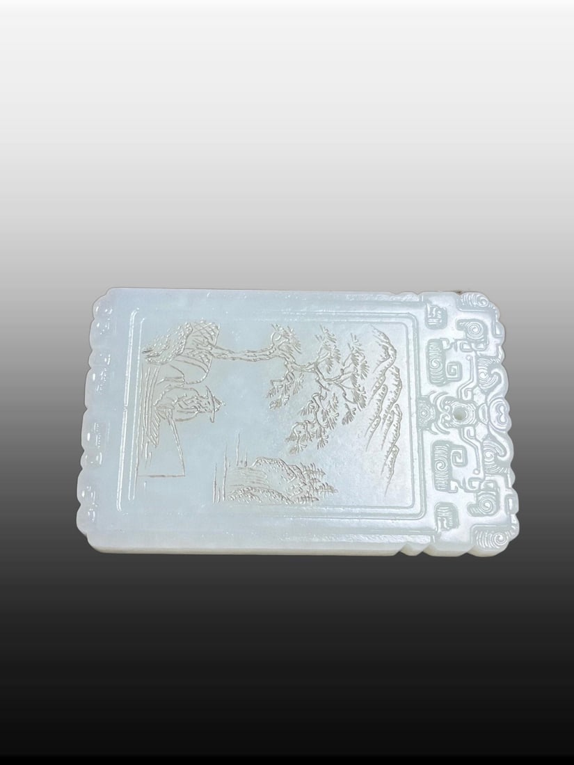A Exquisite Hotan Jade Figures Pattern Jade pendant - 2