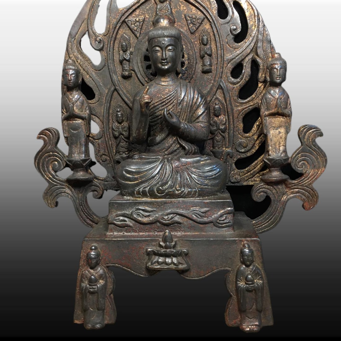 A Exquisite Copper Buddha Statue Ornament - 3