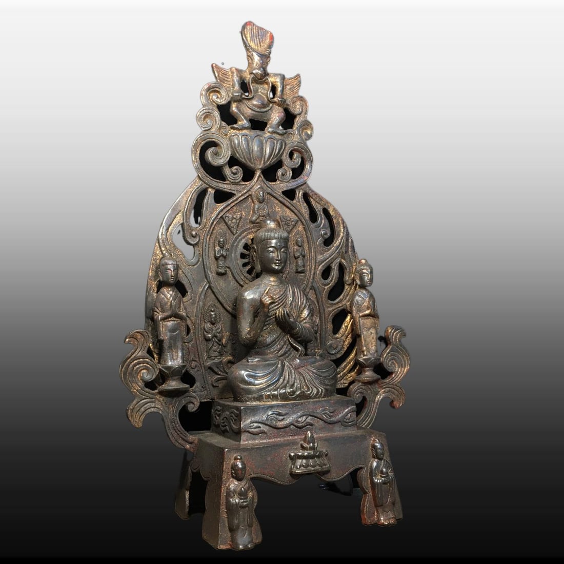 A Exquisite Copper Buddha Statue Ornament - 8