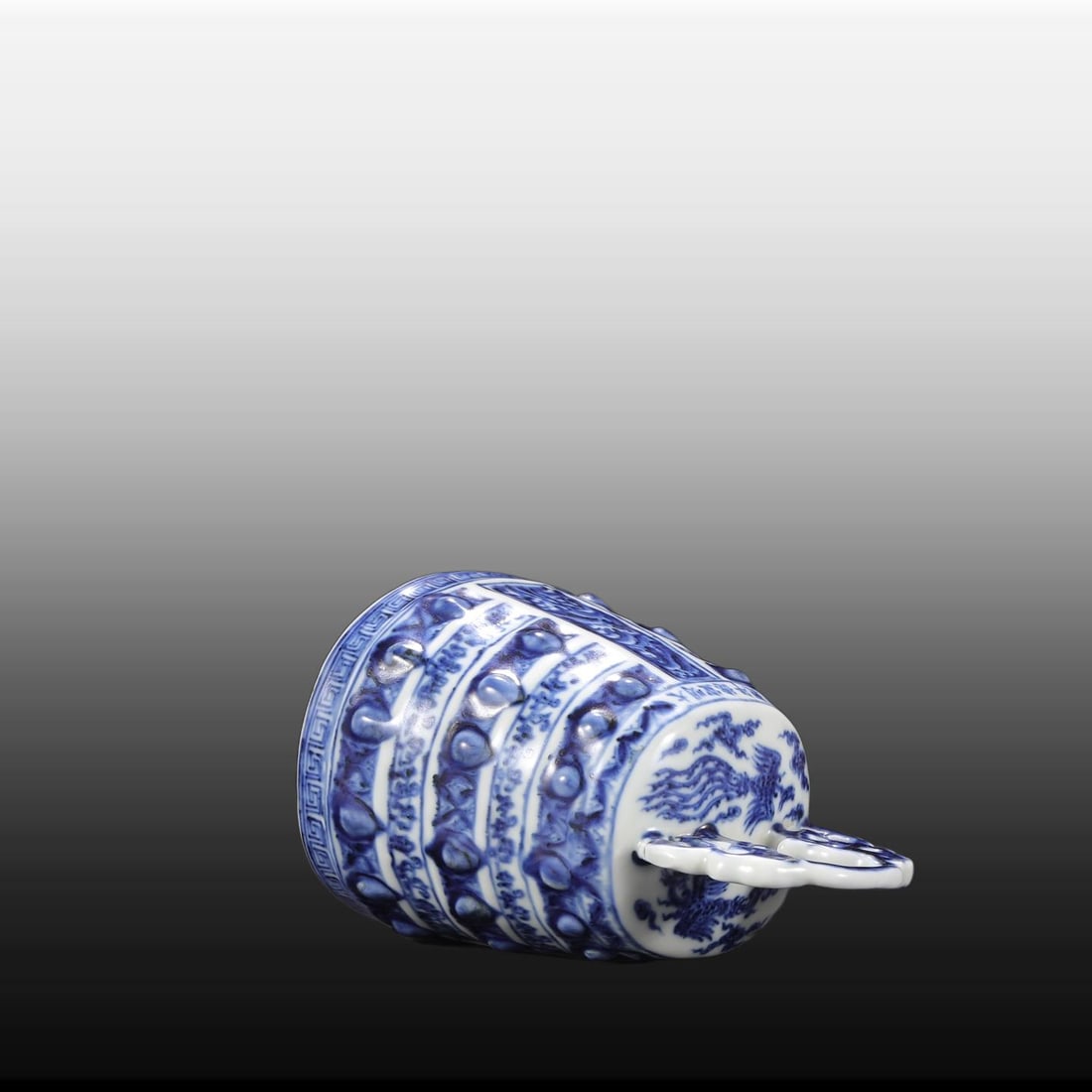 A Exquisite Blue and White Phoenix Pattern Chime - 5