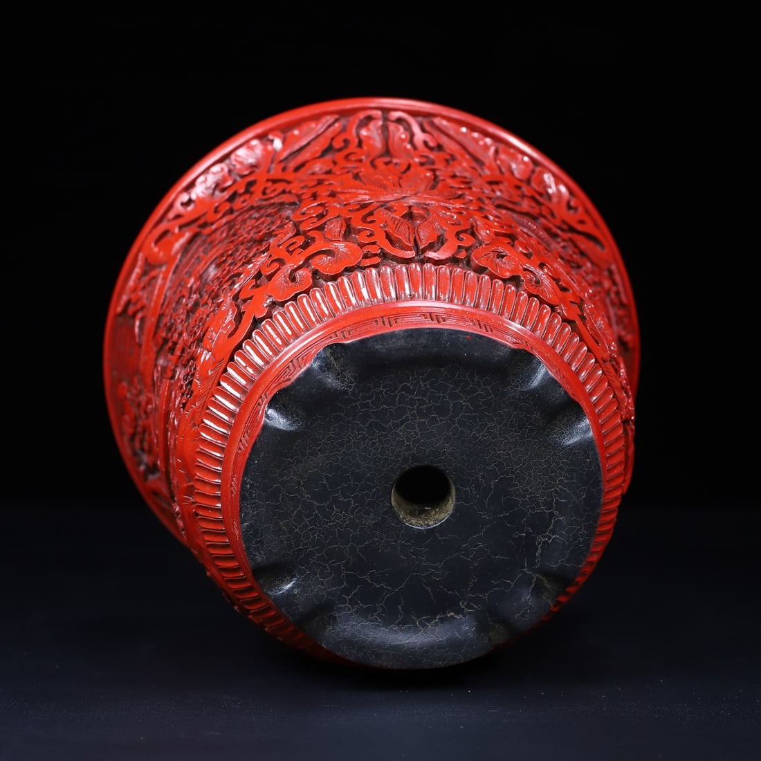 A Exquisite Carved Red Lacquer Landscape Pattern Flowerpot - 11