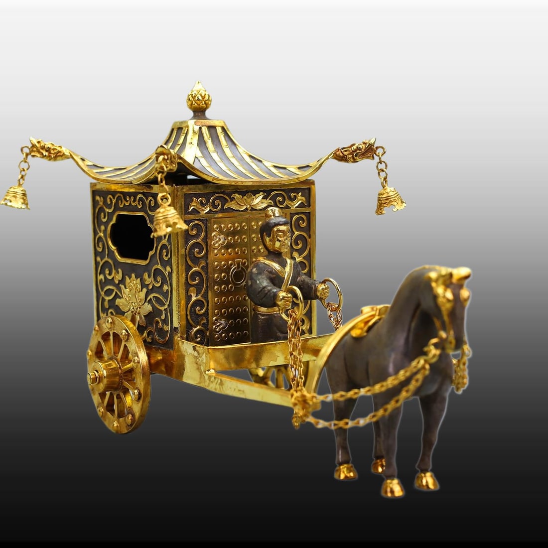 A Exquisite Gilt Bronze Carriage - 10
