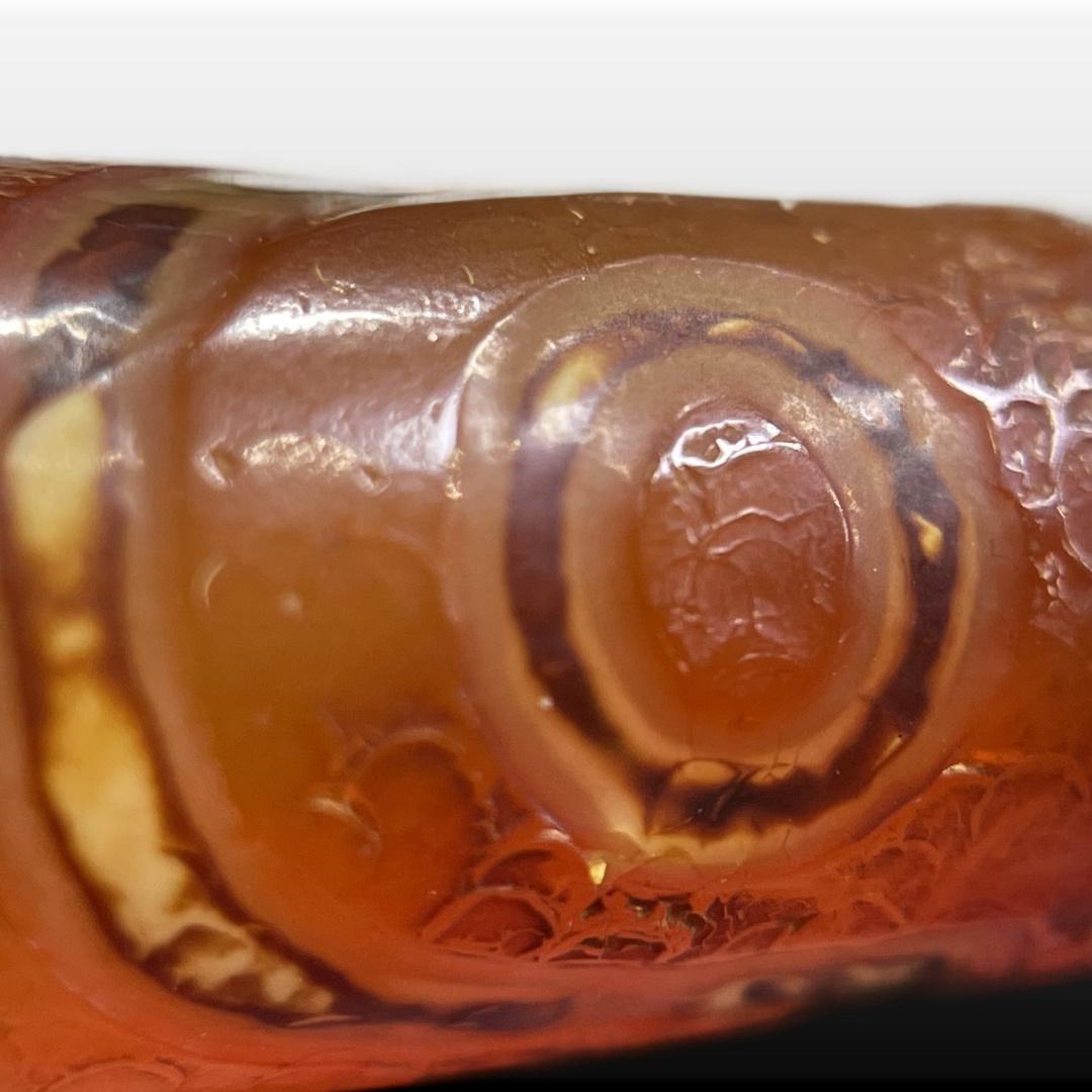 A Exquisite Ruby Six Eyes Dzi bead - 5