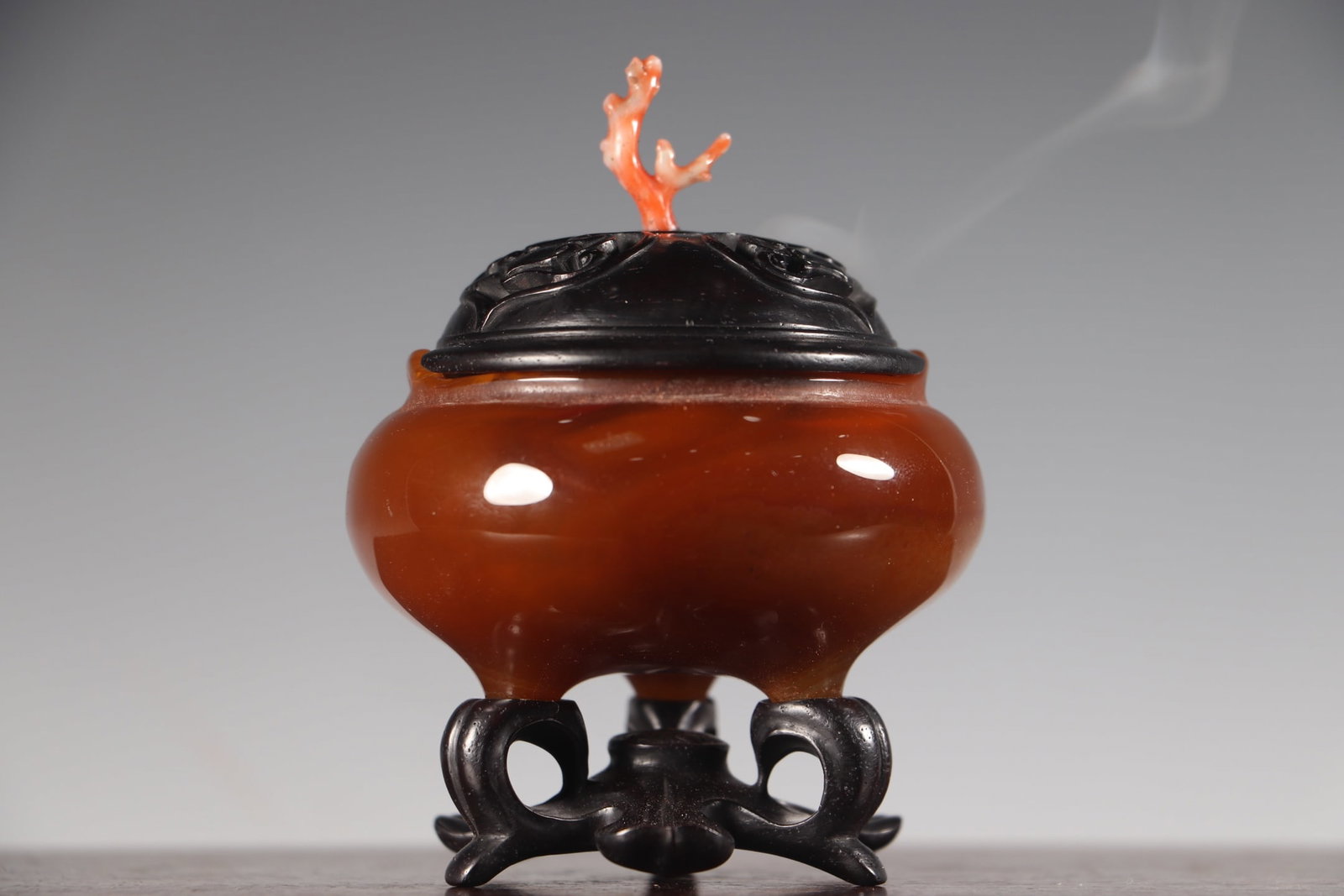 A Exquisite Agate Incense Burner - 4