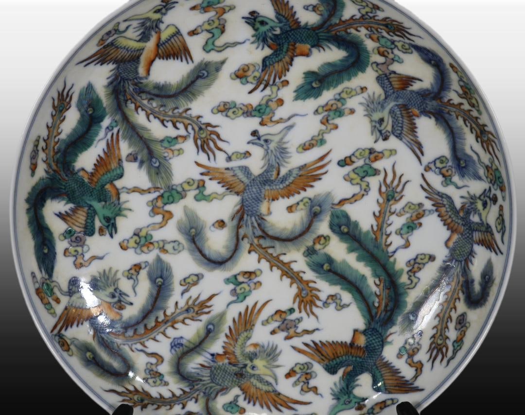 A Exquisite Doucai Phoenix Pattern Plate - 2