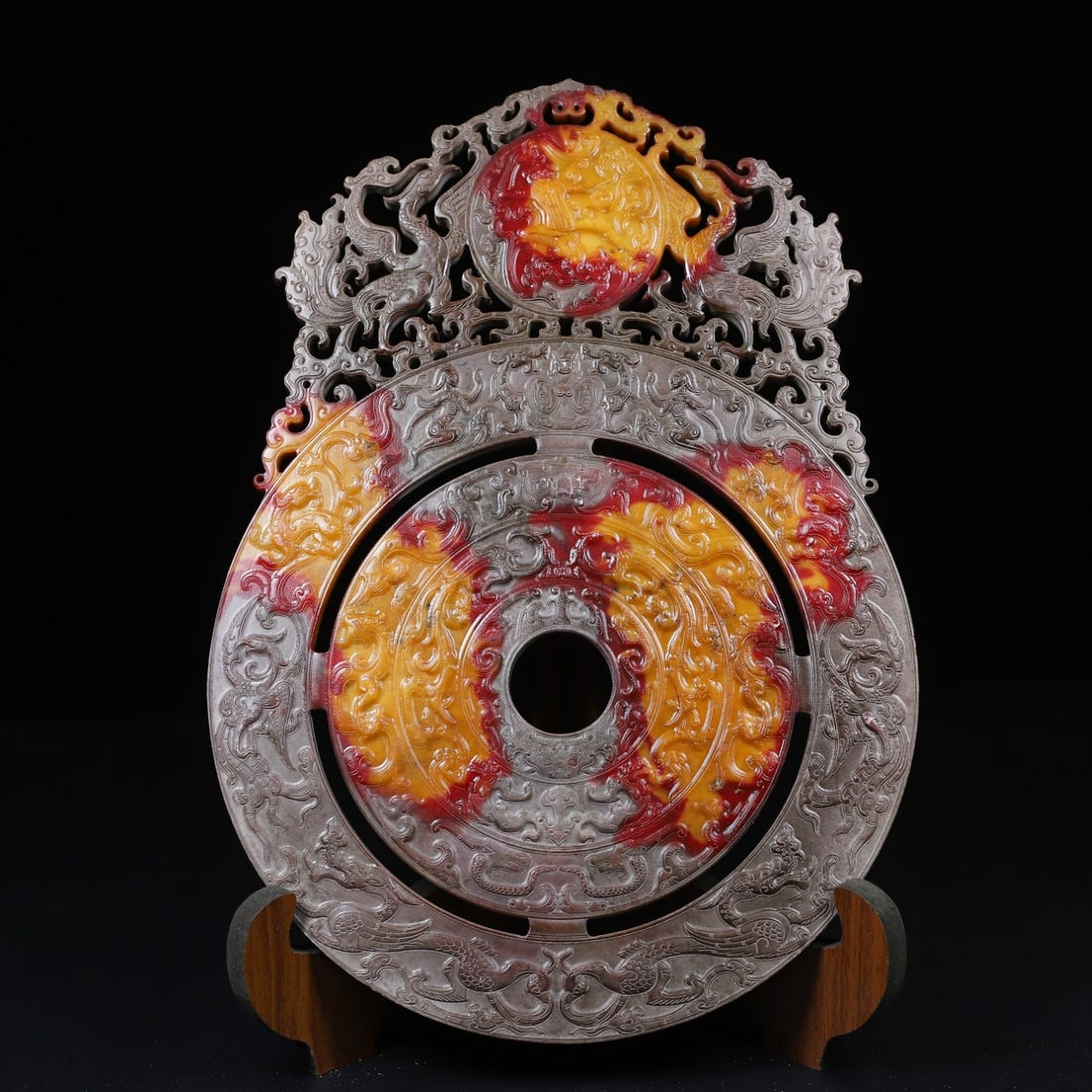 A Exquisite Hotan Jade Phoenix Pattern Jade Pendant - 7