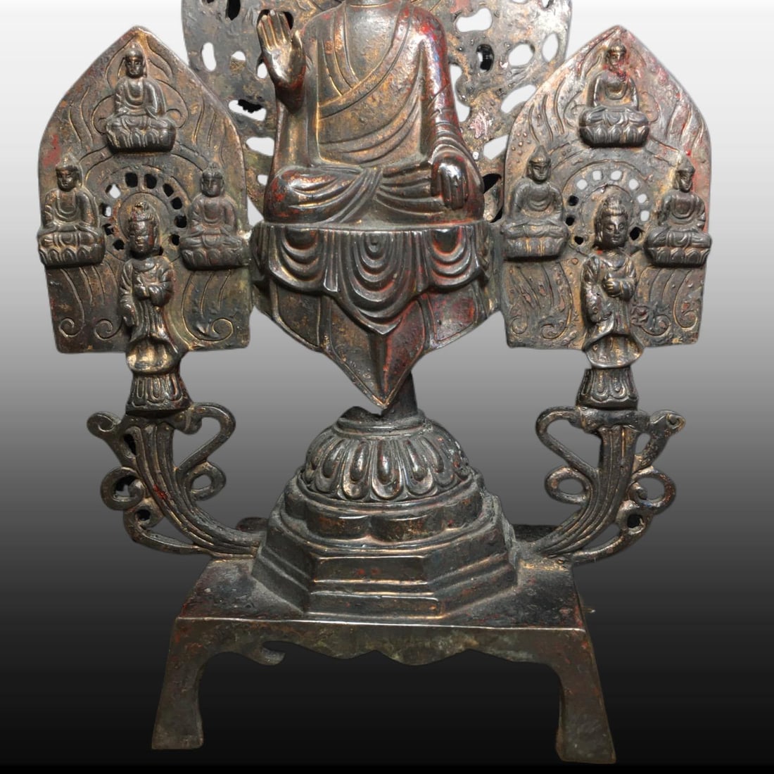 A Exquisite Copper Buddha Statue Ornament - 3