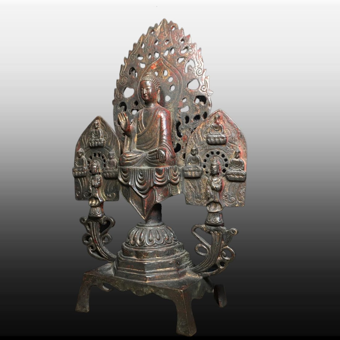 A Exquisite Copper Buddha Statue Ornament - 4