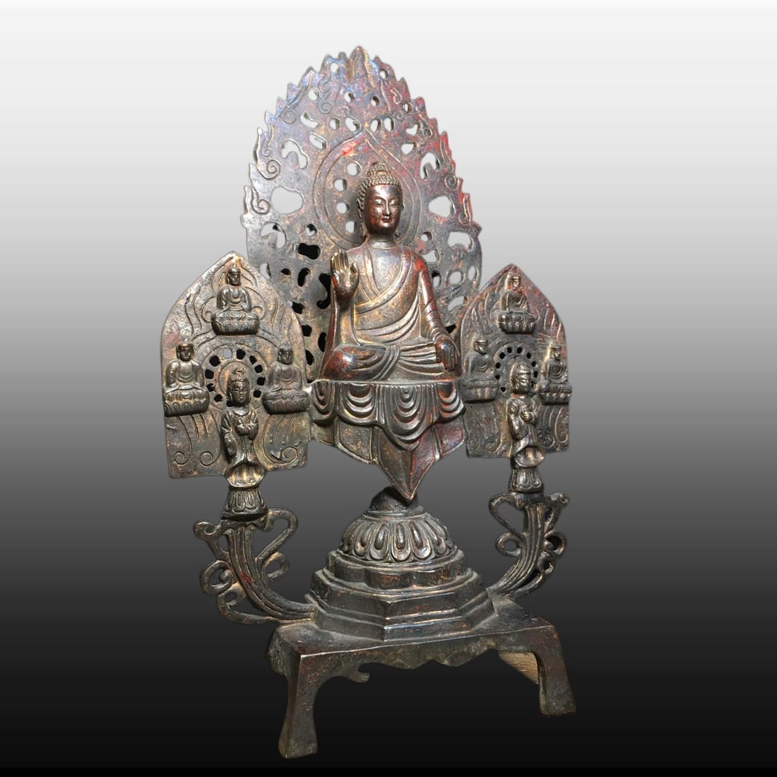 A Exquisite Copper Buddha Statue Ornament - 6