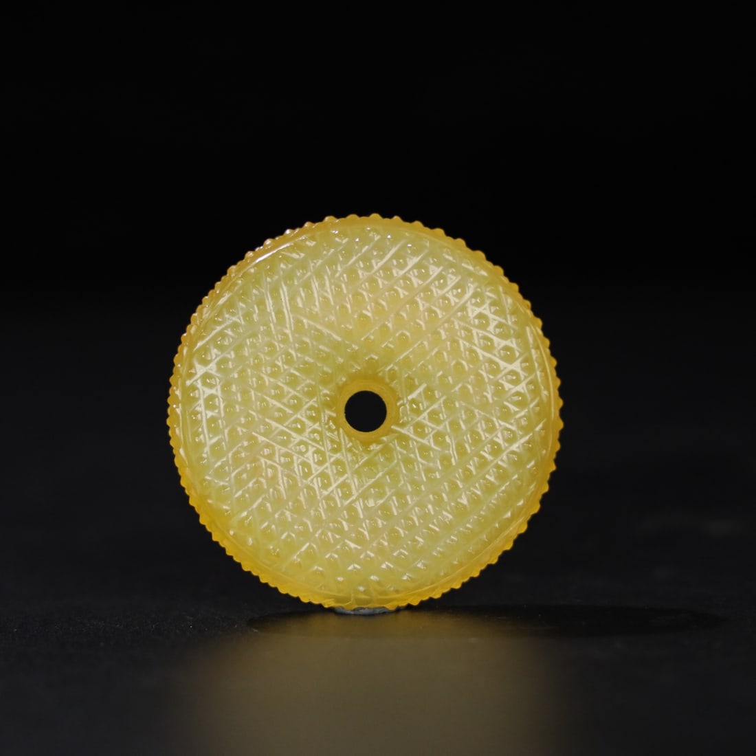 A Exquisite Agate Yellow Jade Bi - 4