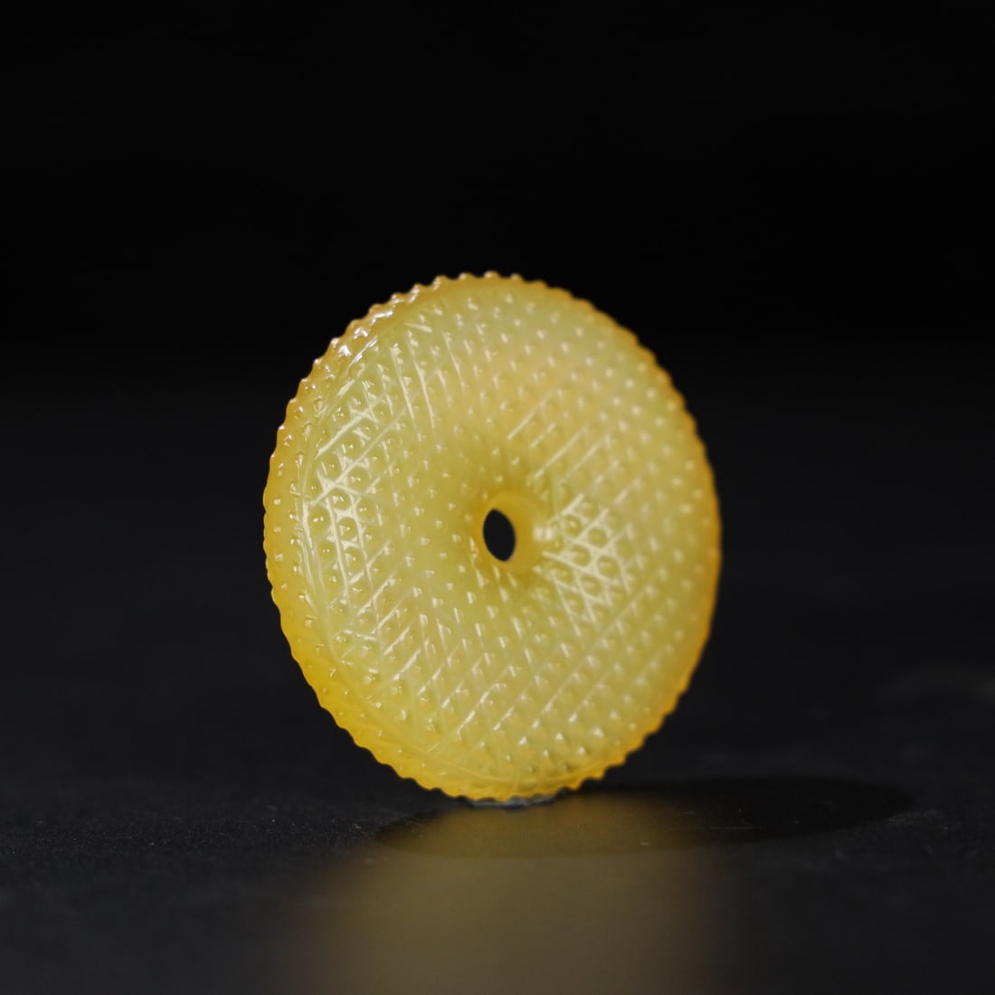 A Exquisite Agate Yellow Jade Bi - 6