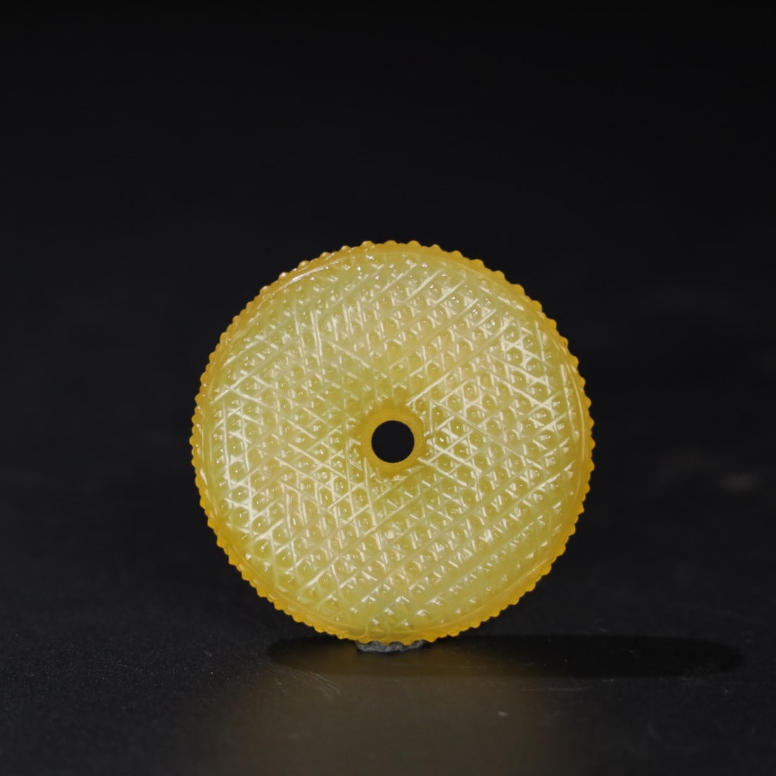 A Exquisite Agate Yellow Jade Bi - 7