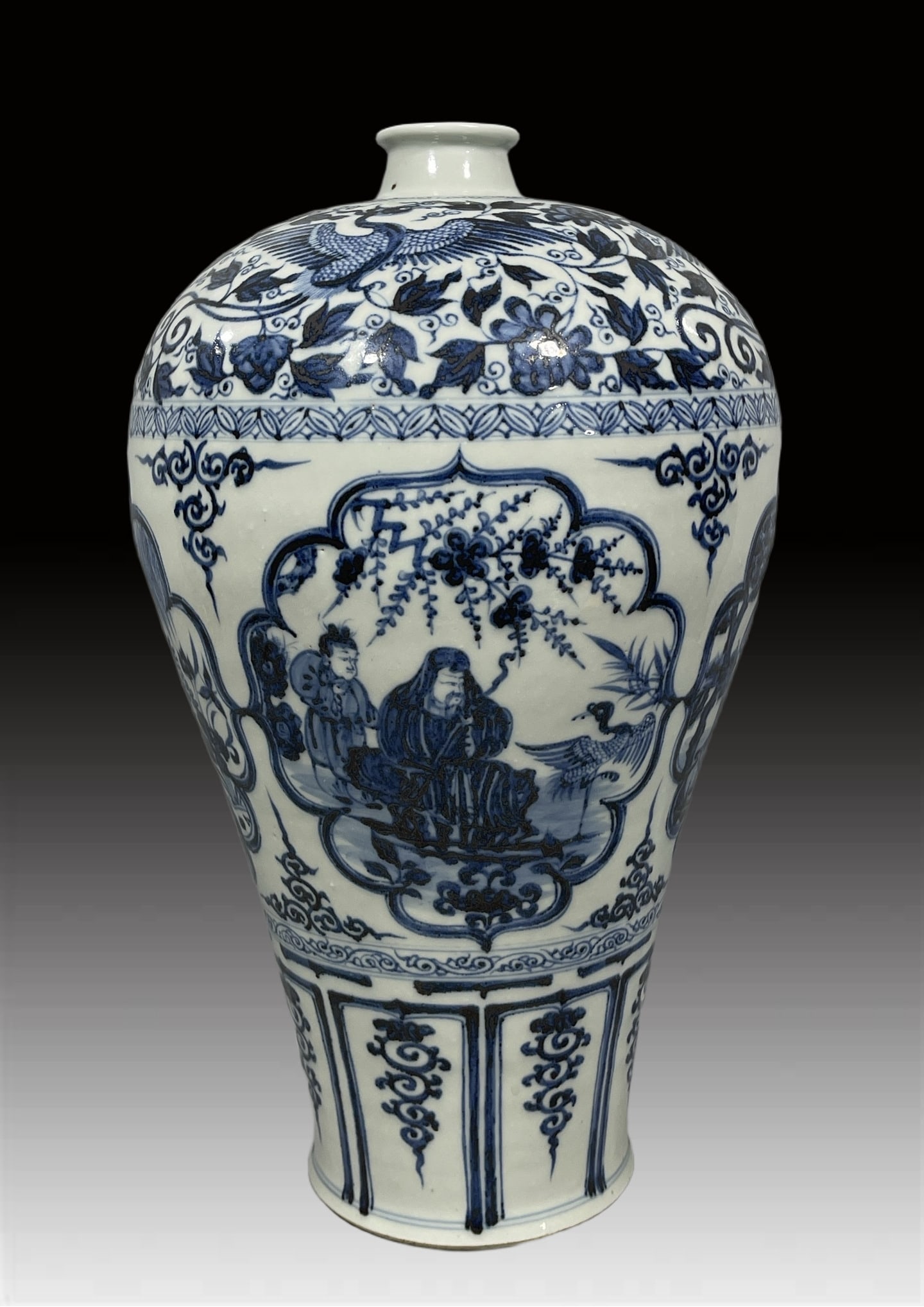 A Exquisite Blue and White Figures Pattern Vase - 2