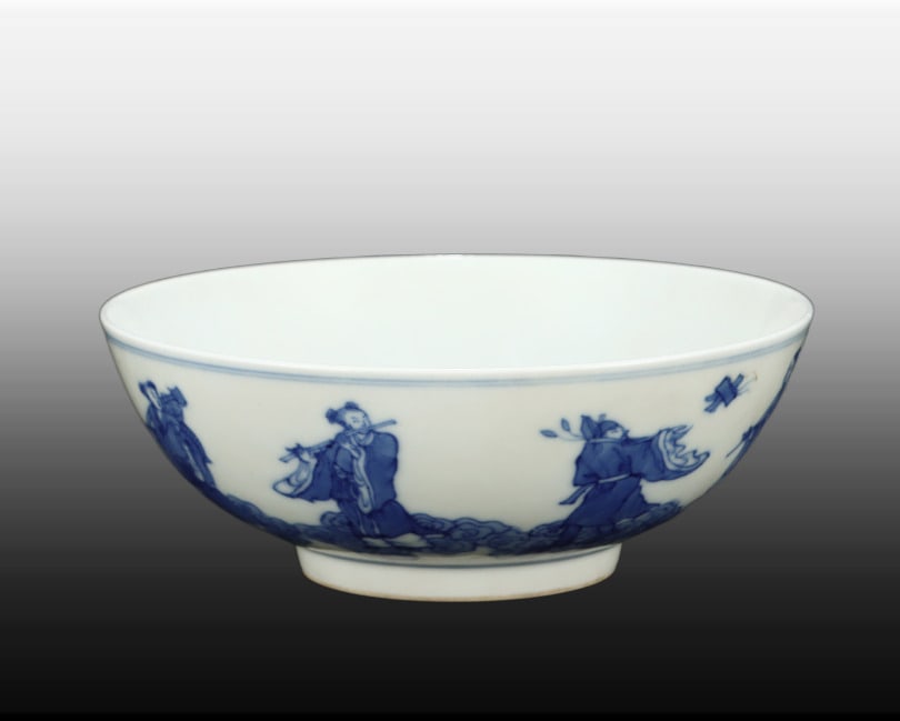 A Exquisite Blue and White Figures Pattern Bowl - 4