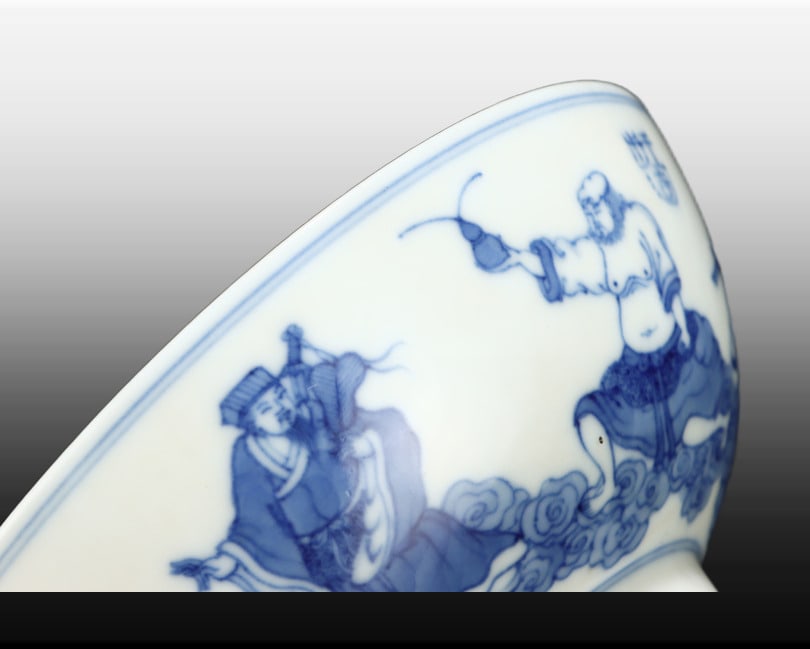 A Exquisite Blue and White Figures Pattern Bowl - 7