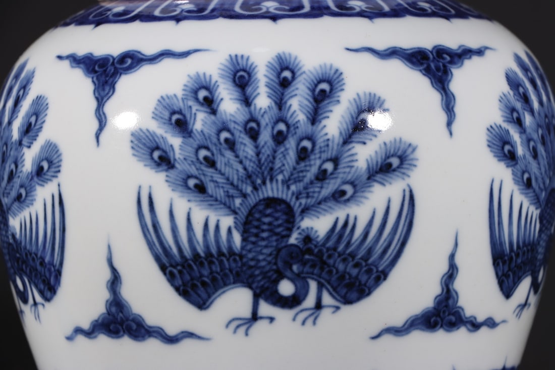 A Exquisite Blue and White Phoenix Pattern Jar - 3