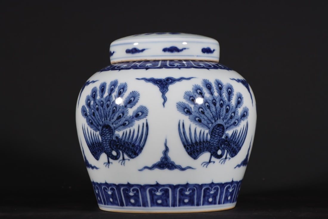 A Exquisite Blue and White Phoenix Pattern Jar - 4