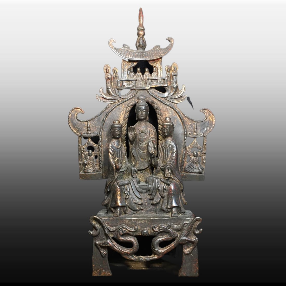 A Exquisite Copper Buddha Statue Ornament: A Exquisite Copper Buddha Statue Ornament,Northern Wei Dynasty,Size:8.9inx3.3in,Weight:2080g 铜佛像摆件,北魏