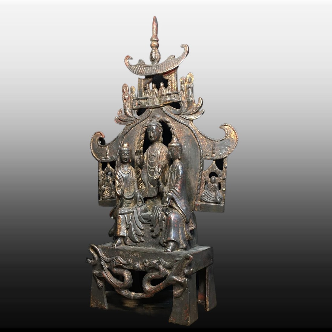 A Exquisite Copper Buddha Statue Ornament - 4