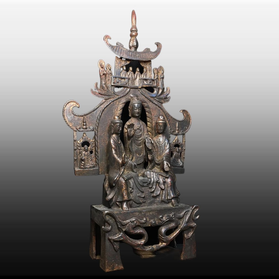 A Exquisite Copper Buddha Statue Ornament - 6